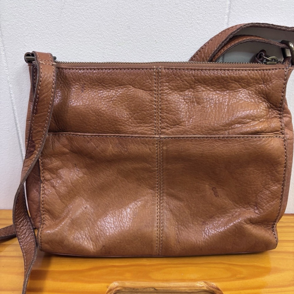 Margot Tan‎ Leather Shoulder Bag Retro Style  - READ - Picture 4 of 13
